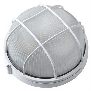 Светильник GCF-R-E27-60-IP65 (НБП/НПП 1302) круг белый с реш.437722(10) General 437722