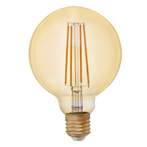 Лампа GLDEN-G95S-10-230-E27-2700 1/5/20 Золотая 655308 General  655308