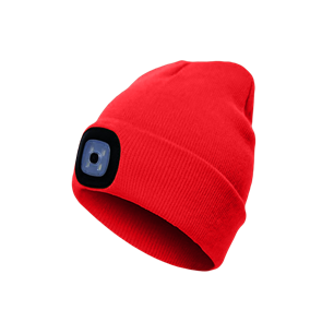 Шапка с фонарем красная КОСМОС... KOCHat_red
