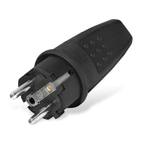 Вилка каучук прямая черн. с/з евро 16A IP44 "UNIVersal" 602227