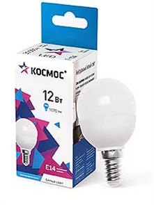 Лампа LED 12W E14 4500 шар Космос LkeLED12wGL45E1445