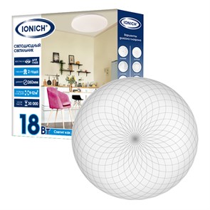 Свет. LED 18W 6500К Кассиопея  260мм 1260Лм IP20 эффект звездное небо IONICH 1107 1107