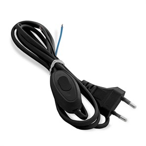 Шнур для бра чер. 1,75м  ШВВП 2*0,75 "UNIVersal" А1060 Ч (100) А1060 Ч