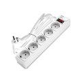 Фильтр-удлинитель "DOMTOK" 5гн. с USB type-A + type-A, ПВС 3*1, 10А/2,2кВт белый 5м 2566