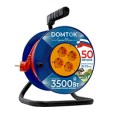 Удлинитель сил. на катушке "DOMTOK" 4гн., ПВС 3*1,5, 3,5кВт, з/к 50м 2452