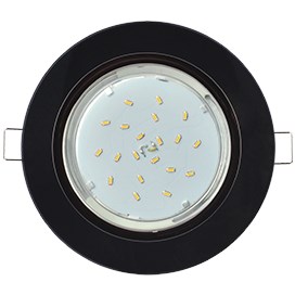 Свет-к GX53 H4 5310 Glass Стекло Круг черный хром-черн 38х126 Ecola... FP53RNECH
