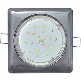 Свет-к GX53 H4 квадр. встр. чёрн. хром (107*41)Ecola FB53S4ECB