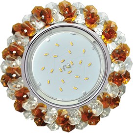 Свет-к GX53 H4 проз. янтарь хром 56*120 Ecola FO53RYECB