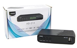 Тюнер для цифрового TV  HD-215 пластик, Эфир, дисплей DOLBY DIGITAL (DVB-T2/C) [1/40] 258-215 258-215
