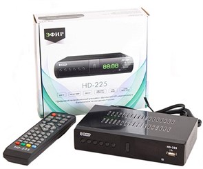 Тюнер для цифрового TV  HD-225 метал, Эфир, дисплей DOLBY DIGITAL (DVB-T2/C) [1/40] 258-225 258-225