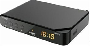 Тюнер для цифрового TV HD-555 пластик, дисплей, Эфир (DVB-T2) [1/40] 258-555 258-555