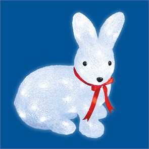 Фигура led «Зайчик» ULD-M2732-040/STA IP20 RABBIT-1 , 40 led,  27*15*32 см, цвет свечения белый11032 11032