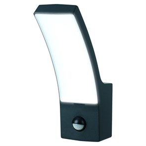 Свет. настенный черный с дат уличный ULU-S71A-12W/4000K SENSOR IP65 BLACK Uniel UL-00006811