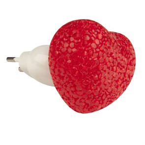 DTL-309-Сердечко/RED/1LED/0,1W Светильник-ночник. Выключатель на корпусе 10325 Uniel 10325