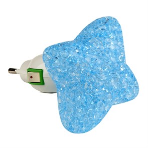 DTL-309-Звездочка/BLUE/1LED/0,1W Свет.-ночник. Выкл. на корпусе. 10334 10334
