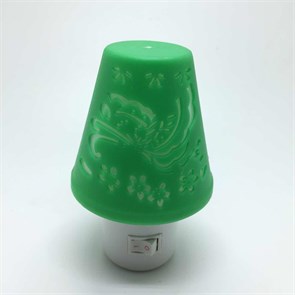 Ночник NL-194 LED с вык. 220V &quot;Светильник зеленый&quot; (абажур) Camelion...