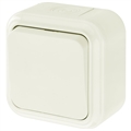 Выкл. 1-кл. ОУ 6А IP54 серия ПРАЛЕСКА АКВА, (А16-222 бежевый) А16-222 бежевый