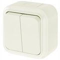 Выкл. 2-кл. ОУ 6А IP54 серия ПРАЛЕСКА АКВА, (А56-224 бежевый) А56-224 бежевый
