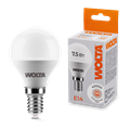 LED GL45 7.5W E14 4000K шар Wolta 25S45GL7.5E14