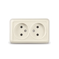 Розетка 2м о/у беж. "Олимп" UNIVersal  Б-О0102