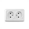 Розетка 2м о/у бел. "Олимп" О0102 UNIVersal  О0102