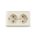 Розетка 2м с/з о/у беж. "Олимп" UNIVersal  Б-О0128