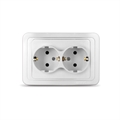 Розетка 2м с/з с/у бел. "Валери" UNIVersal  В0128
