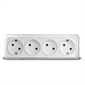Розетка 4м б/з о/у бел. "Олимп" 1162 UNIVersal (80/4) 1162