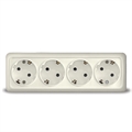 Розетка 4м с/з о/у беж. "Олимп" UNIVersal (60/3) 1169
