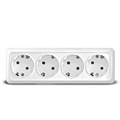 Розетка 4м с/з о/у бел. "Олимп" UNIVersal (60/3) 1163