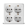 Розетка 4м с/з о/у квад. бел. "Олимп" UNIVersal (100/12) 1165