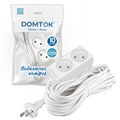 Удлинитель быт. "DOMTOK" 2гн., ПВС 2*1, 2,2кВт, б/з 10м 2345