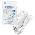 Удлинитель быт. "DOMTOK" 2гн., ПВС 3*1, 3,5кВт, з/к 3м 2386