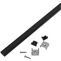 Профиль GAL-GLS-2000-7-16-B-B черный (2м профиль+черн. рассеиватель+ 2 заглушки + 4скобы с шурупами) 523330