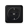 Розетка 1м с/з о/у черн. "Олимп" 2227 UNIVersal 2227