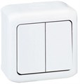 Выкл. 2кл о/у бел. LR Quteo IP44 782302 - фото 5262