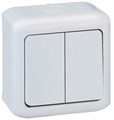 Выкл. 2кл о/у сер. LR Quteo IP44 782332 - фото 5264