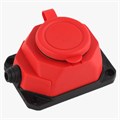 AY-KA  Колодка ОУ 1-ая каучук с/з 16A IP44 красный 5510001 - фото 5352