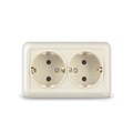 Розетка 2м с/з о/у беж. "Олимп" UNIVersal  Б-О0128