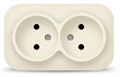 Розетка 2м с/з с/у сл. кость "Валери" UNIVersal  Б-В0128