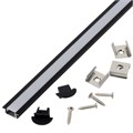 Профиль GAL-GLS-2000-7-22-B черный (2м профиль+2м рассеиватель+2 заглушки+4 скобы с шурупами General 523120 - фото 6816