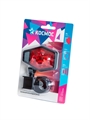 Фонарь велосипедный задний 4REDLED/2xAAA/ABS-пл/дер-креп/заж на кор КОСМОС KOC401B