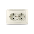 Розетка 2м с/з с/у сл. кость "Валери" UNIVersal  Б-В0128