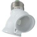 Переходник патрон Е27- патрон 2хЕ27 Белый ECOLA A7T27WEAY - фото 8124