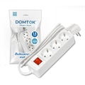 Удлинитель быт. "DOMTOK" 3гн., ПВС 3*1, 3,5кВт, з/к, выкл. 1,5м 2379