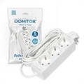 Удлинитель быт. "DOMTOK" 3гн., ПВС 3*1, 3,5кВт, з/к 5м 2392 - фото 9614