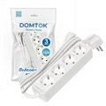 Удлинитель быт. "DOMTOK" 4гн., ПВС 3*1, 3,5кВт, с/з  3м 2396