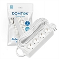 Удлинитель быт. "DOMTOK" 4гн., ПВС 3*1, 3,5кВт, с/з  7м 2398